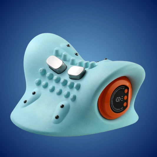 NackenEase Eksklusiv EMS Nakkemassager – Smertelindring – Muskelstimulation – Varmefunktion – Bærbar til spændinger