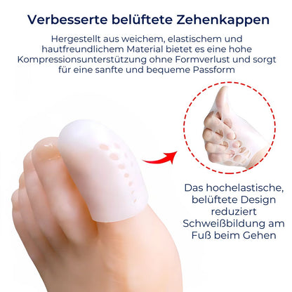 ToeGuard Eksklusiv Comfort SiliconSoft Beskyttelse | Ventileret Silikone til Tæer og Vabler - Smertelindring - Behagelig Fodpleje