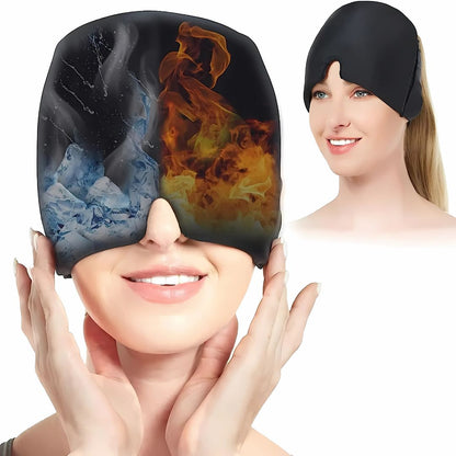 MigraSoothe Eksklusiv Gelhætte – Sofortlindring ved Hovedpine & Migræne | Kølende Komfort – Trykbehandling – Lysafskærmning