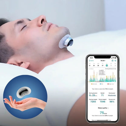 SilentLuft Eksklusiv | Anti-Snorke-enhed – Bedre søvn – Snorkesensor – Muskelstimulation – USB-genopladelig – Komfortabel & bærbar