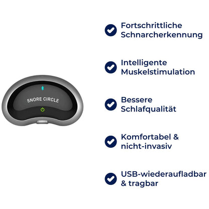 SilentLuft Eksklusiv | Anti-Snorke-enhed – Bedre søvn – Snorkesensor – Muskelstimulation – USB-genopladelig – Komfortabel & bærbar