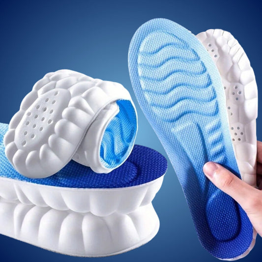 StepEase Eksklusive 4D Ortopædiske Indlægssåler | Fod- & Hæl smerte lindring – Stødabsorberende & Komfort for bedre støtte